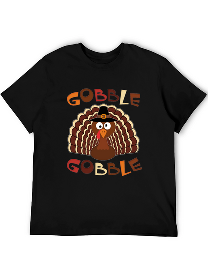 Gobble Thanksgiving Turkey Graphic T-Shirt