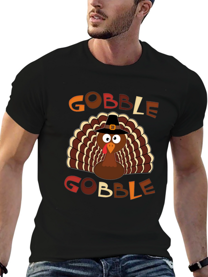 Gobble Thanksgiving Turkey Graphic T-Shirt