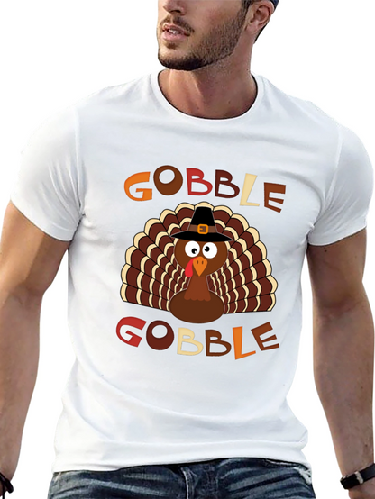 Gobble Thanksgiving Turkey Graphic T-Shirt