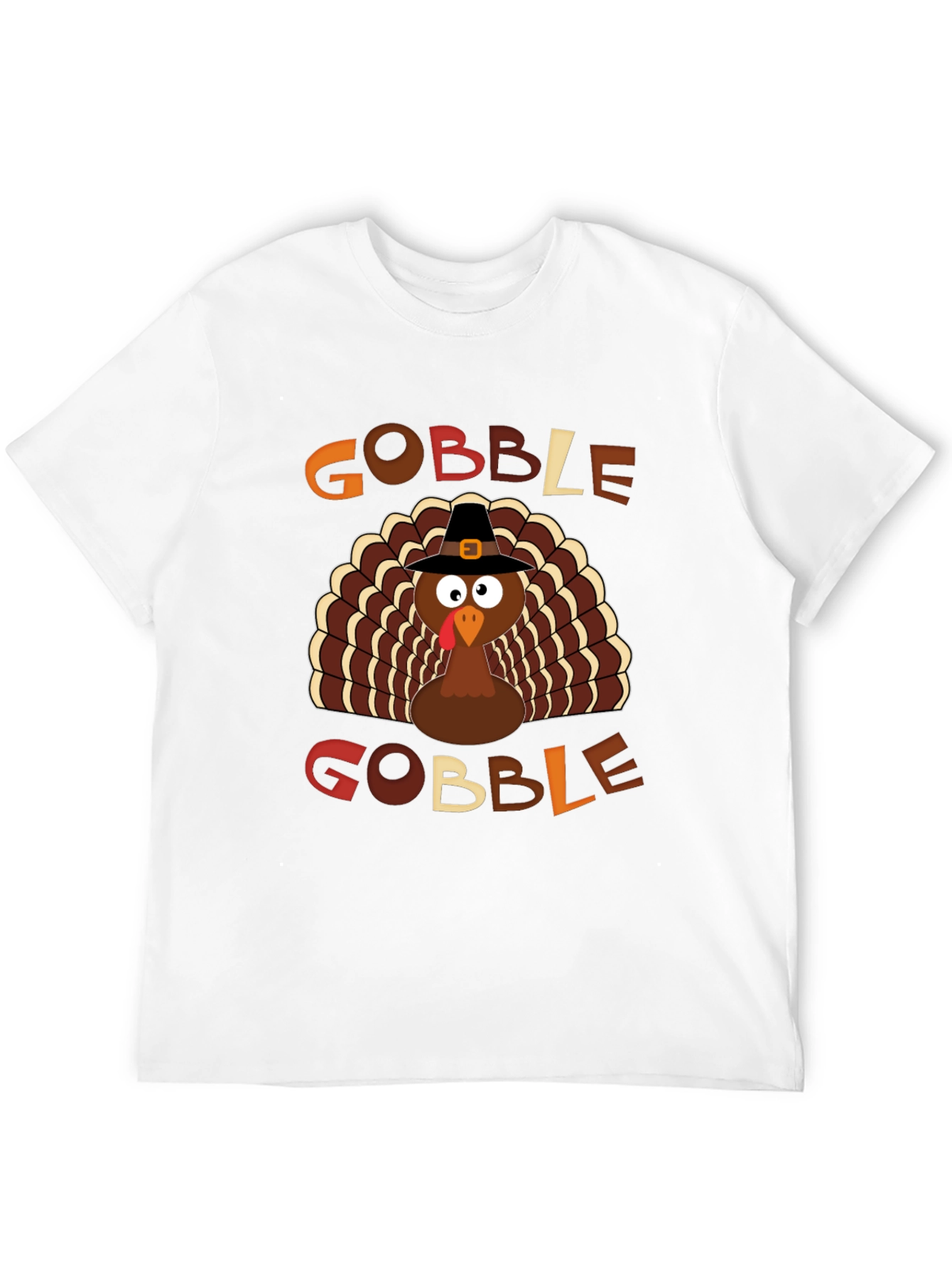 Gobble Thanksgiving Turkey Graphic T-Shirt