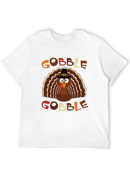 Gobble Thanksgiving Turkey Graphic T-Shirt