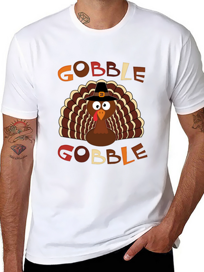 Gobble Thanksgiving Turkey Graphic T-Shirt