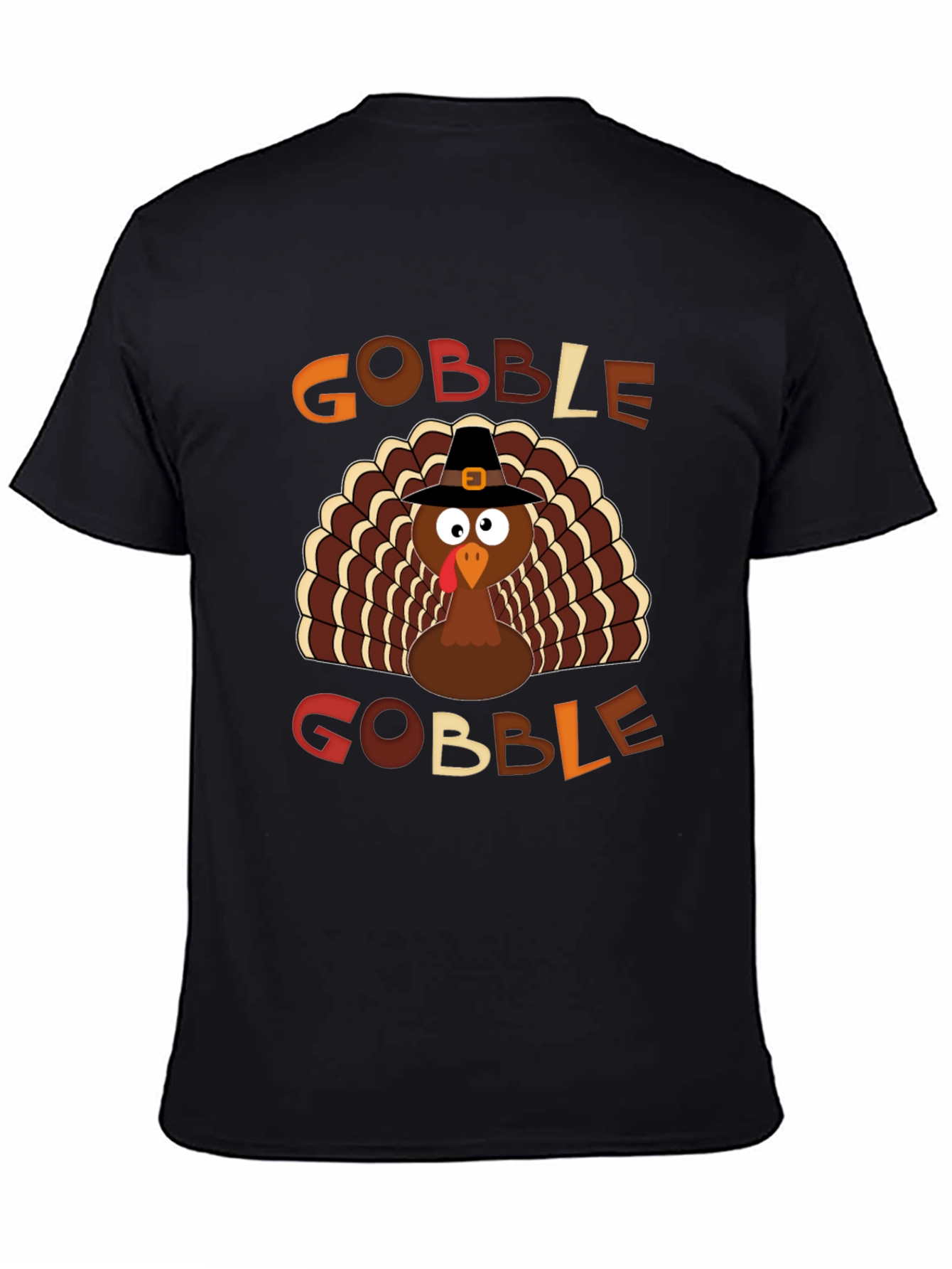 Gobble Thanksgiving Turkey Graphic T-Shirt