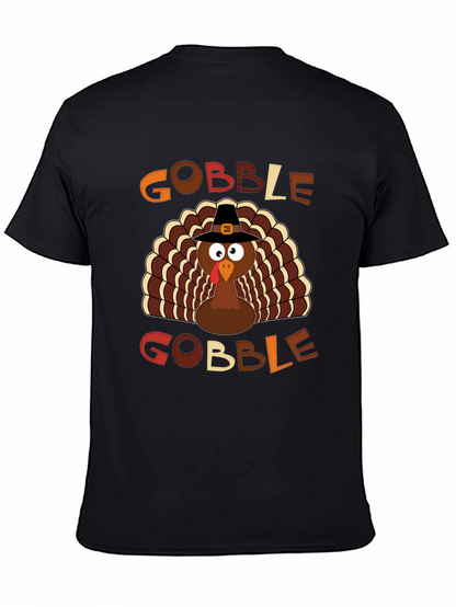 Gobble Thanksgiving Turkey Graphic T-Shirt