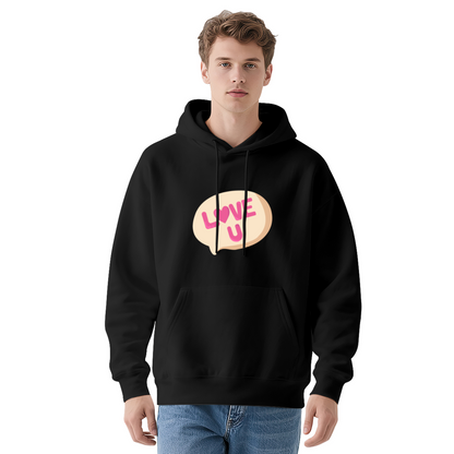 Red Love U Speech Bubble Hoodie