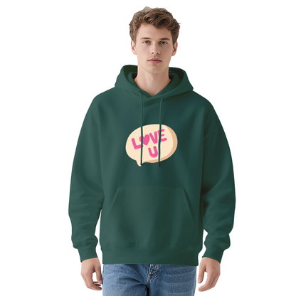 Red Love U Speech Bubble Hoodie