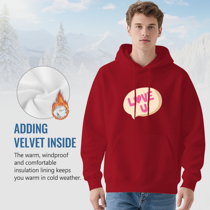 Red Love U Speech Bubble Hoodie