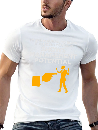 Funny Management Potential Black T-Shirt