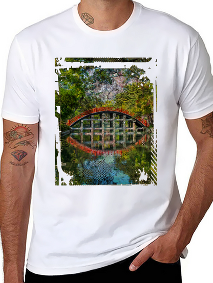 Arched Bridge Graphic Tee - Mens Black T-Shirt