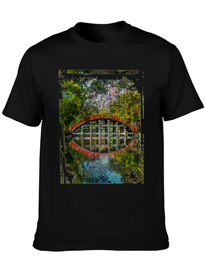 Arched Bridge Graphic Tee - Mens Black T-Shirt
