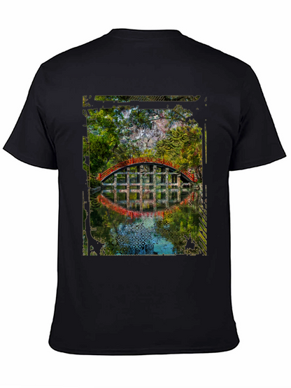 Arched Bridge Graphic Tee - Mens Black T-Shirt