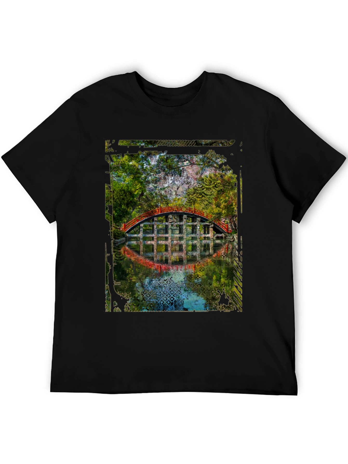 Arched Bridge Graphic Tee - Mens Black T-Shirt