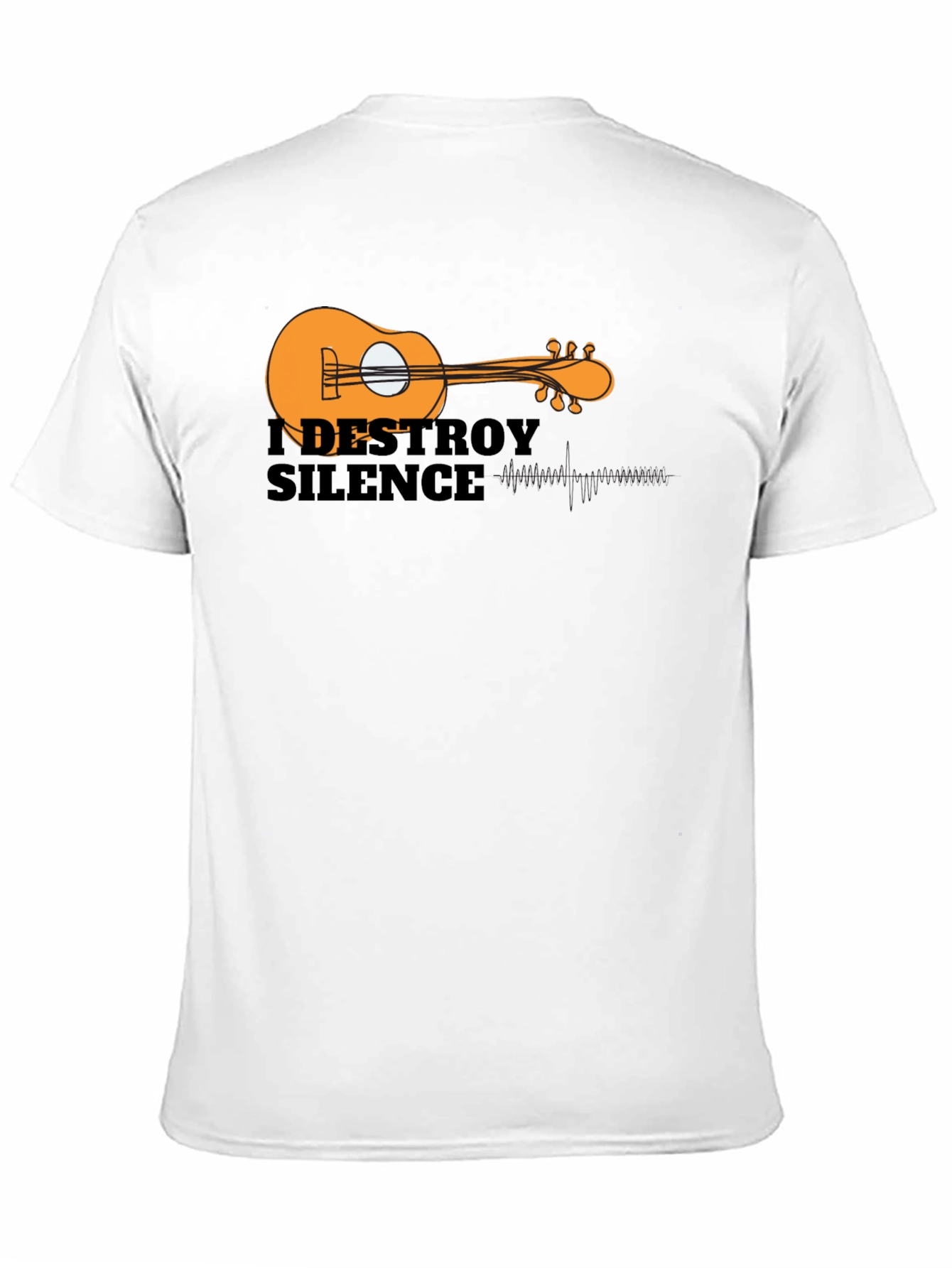 I Destroy Silence Guitar Graphic Black T-Shirt
