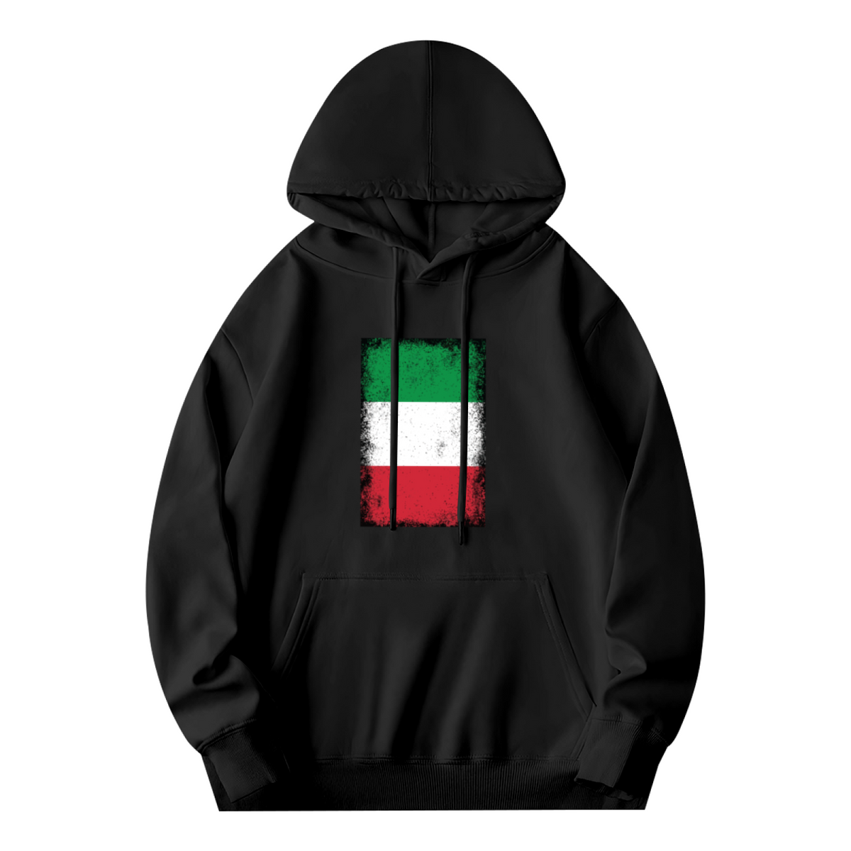 Distressed Italian Flag Grunge Hoodie