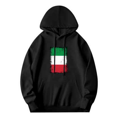 Distressed Italian Flag Grunge Hoodie