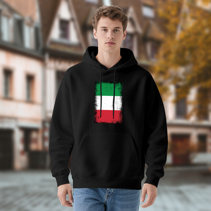Distressed Italian Flag Grunge Hoodie