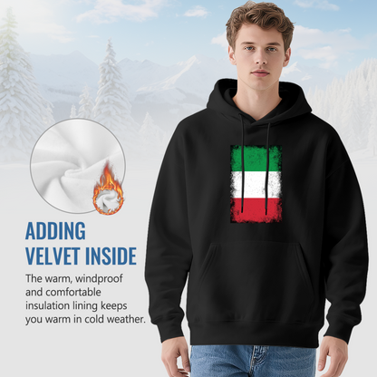 Distressed Italian Flag Grunge Hoodie