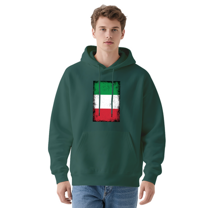 Distressed Italian Flag Grunge Hoodie
