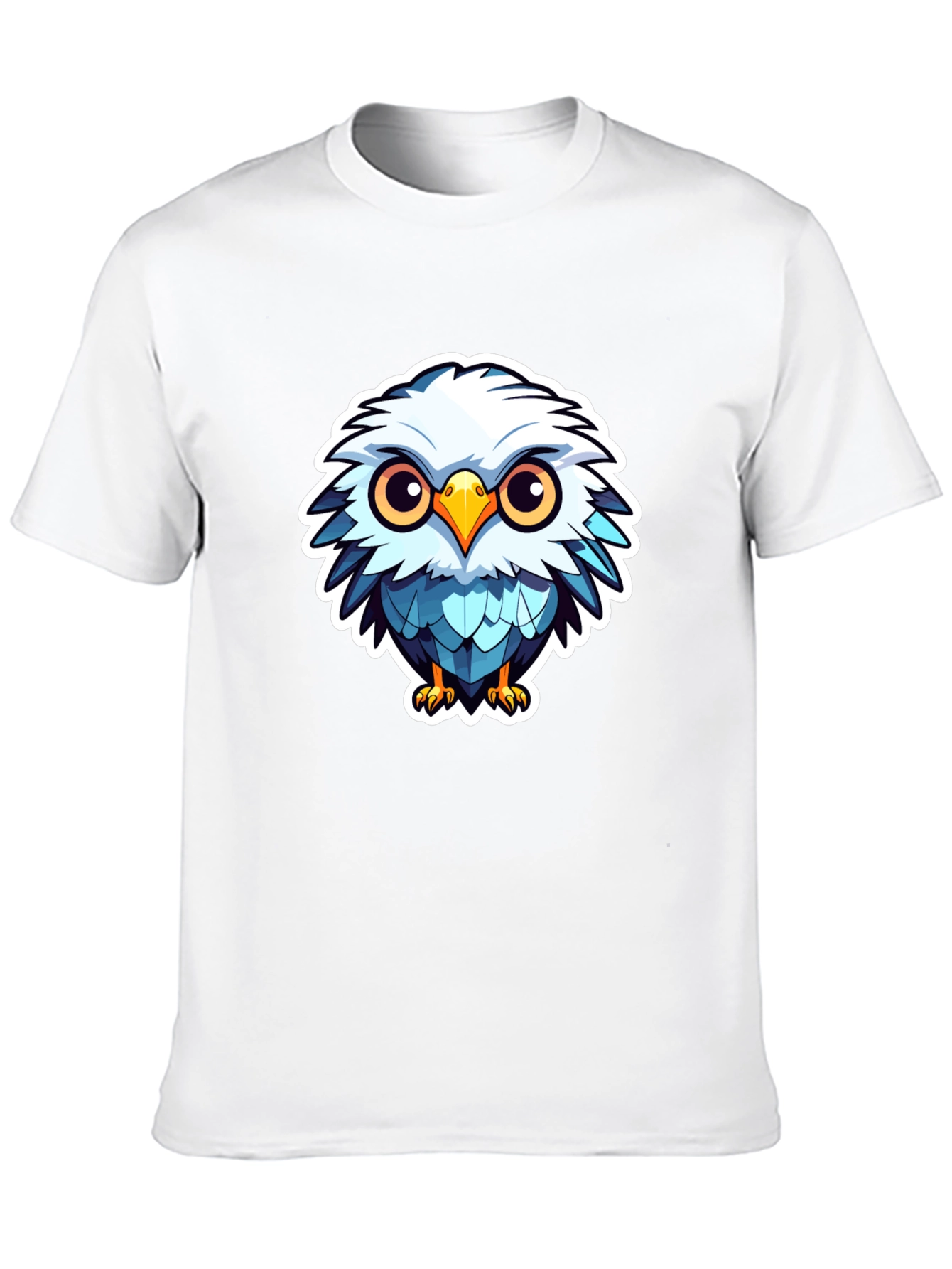 Cute Cartoon Owl Graphic Black T-Shirt