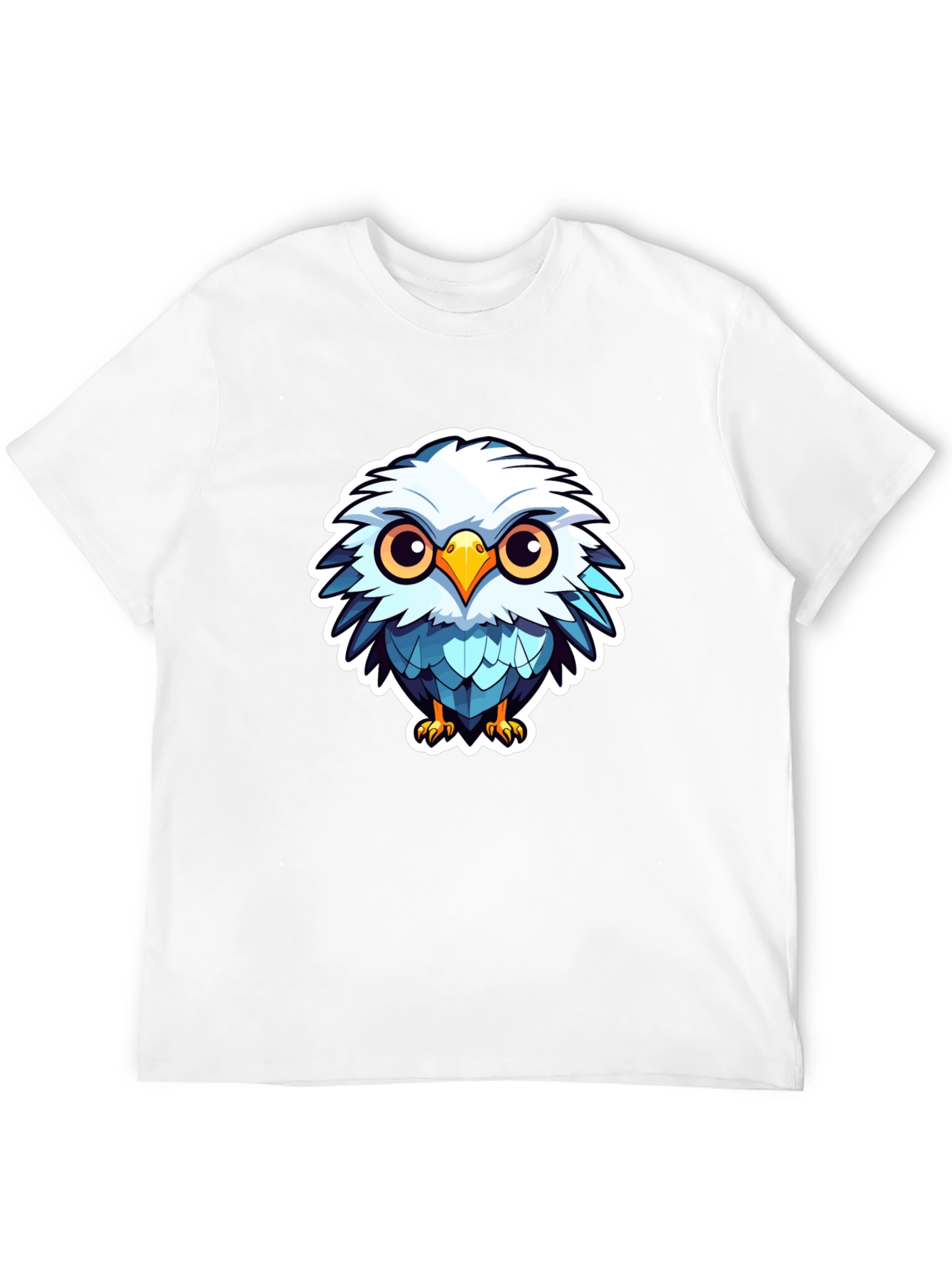 Cute Cartoon Owl Graphic Black T-Shirt