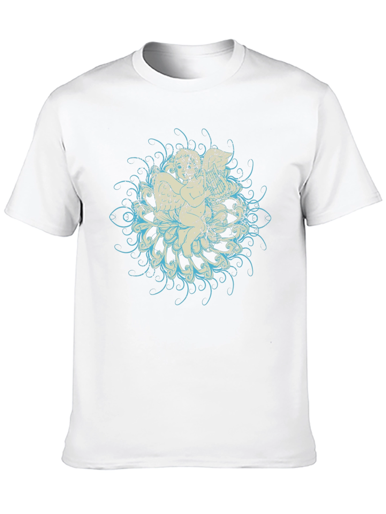 Graphic Print Mens Black Tee