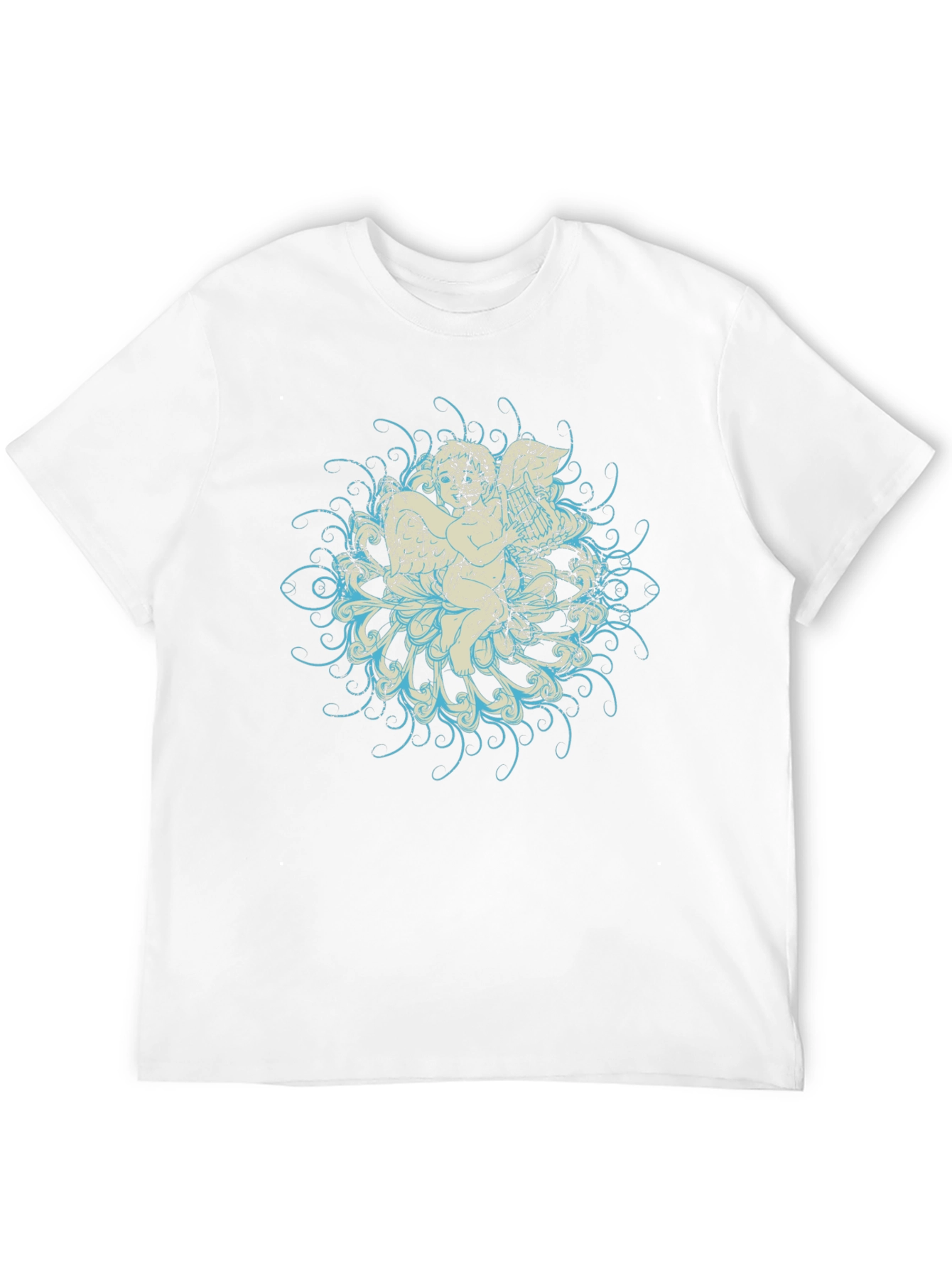 Graphic Print Mens Black Tee