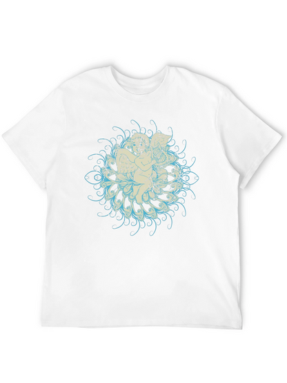 Graphic Print Mens Black Tee