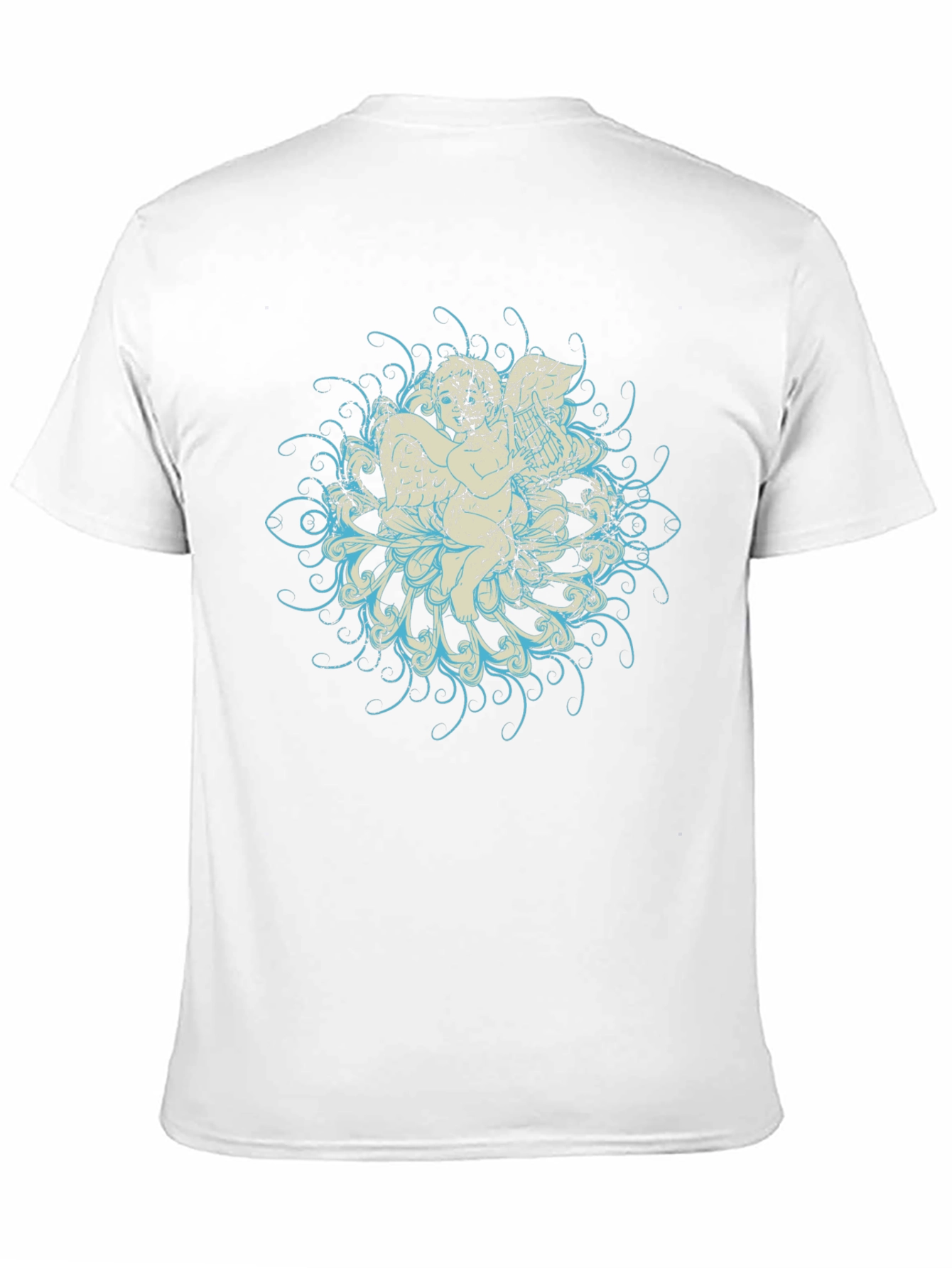 Graphic Print Mens Black Tee
