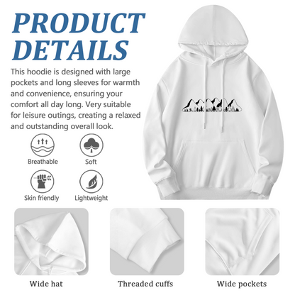 Minimalist Mountain Outdoor Scene Pullover Hoodie