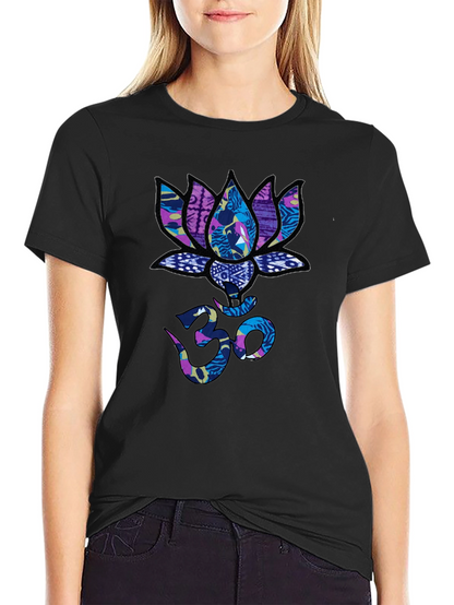 Lotus Om Graphic T-Shirt - Stylish Spiritual Tee