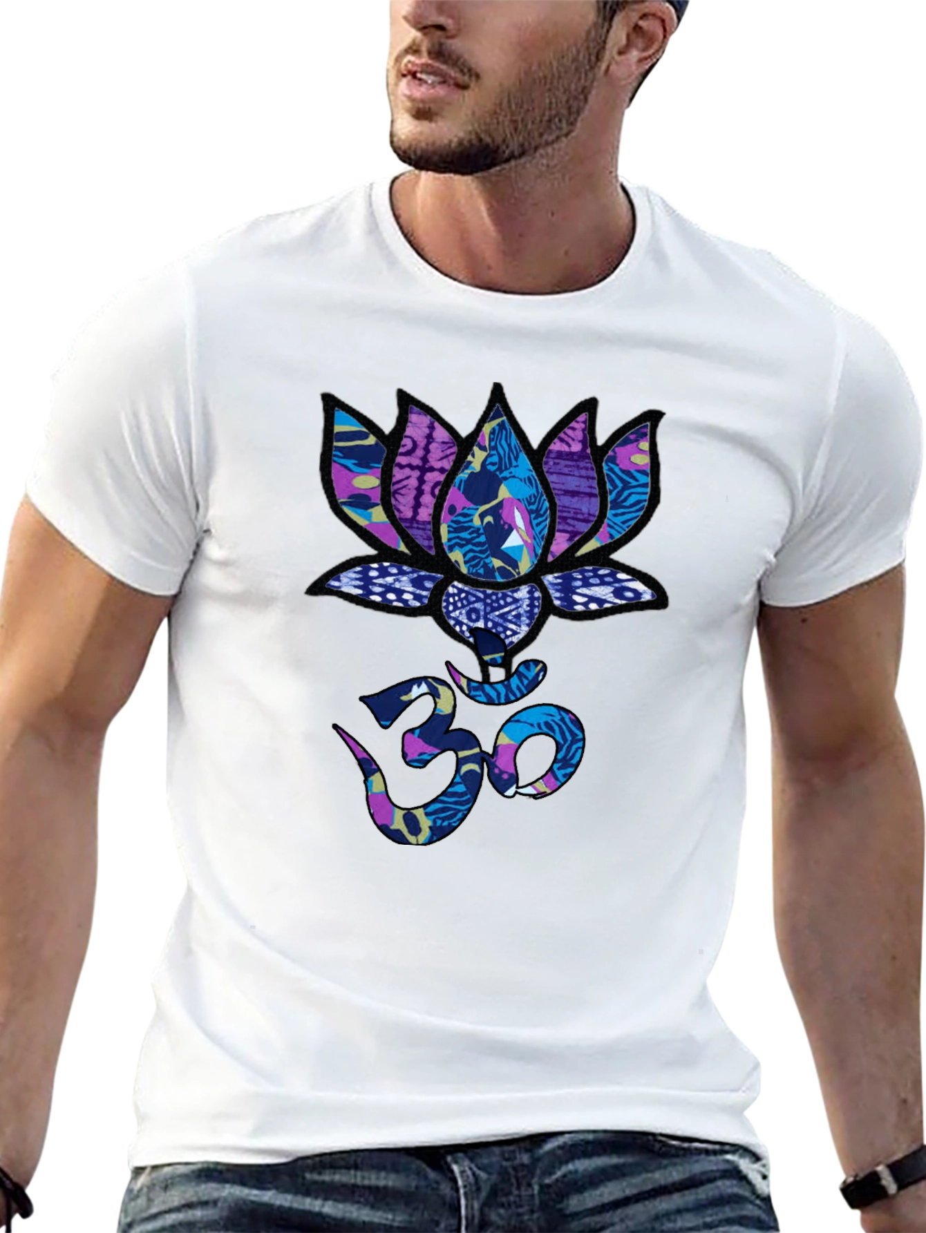Lotus Om Graphic T-Shirt - Stylish Spiritual Tee
