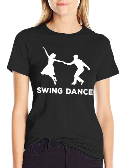Swing Dance Graphic Tee - Retro Style Black T-Shirt