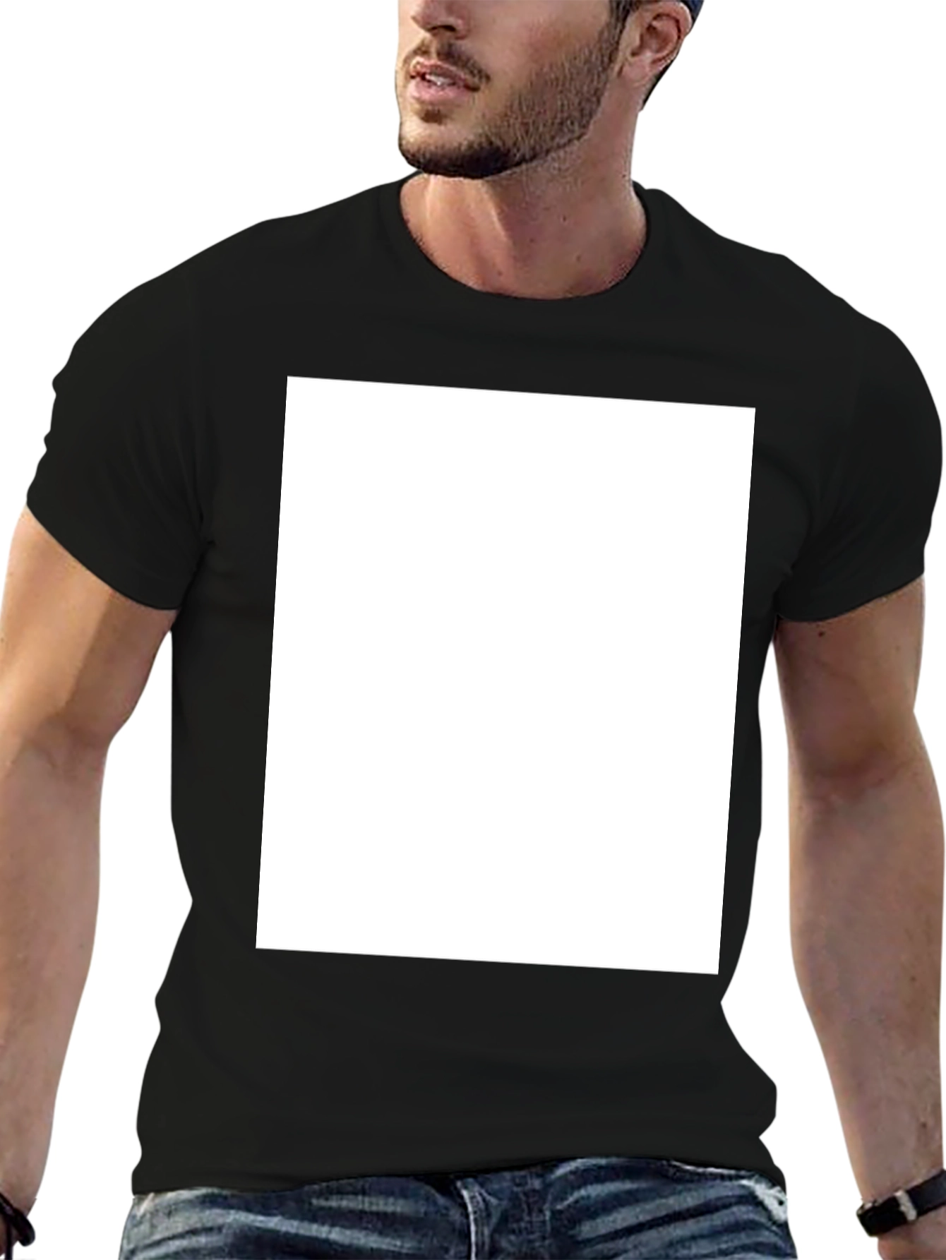 Blank Black T-Shirt - Customizable Design Ready
