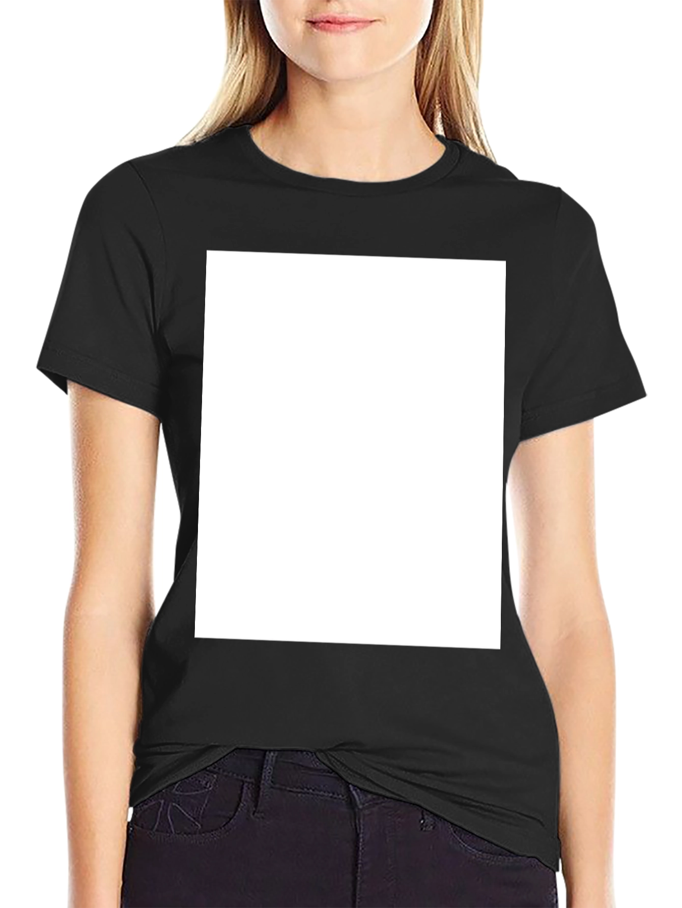 Blank Black T-Shirt - Customizable Design Ready