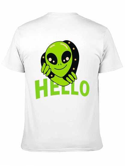 Alien Hello T-Shirt - Black Graphic Tee