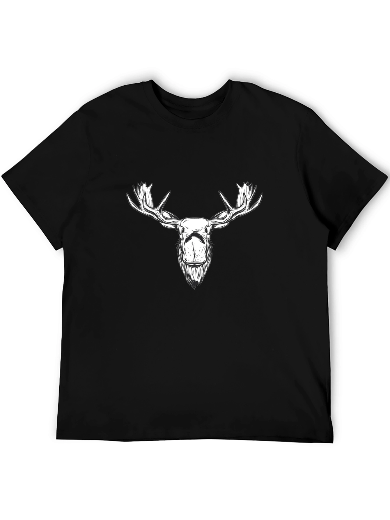 Moose Graphic Tee - Stylish Black Cotton T-Shirt