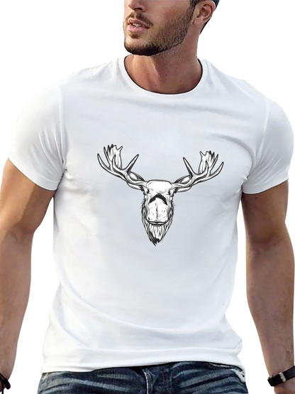 Moose Graphic Tee - Stylish Black Cotton T-Shirt