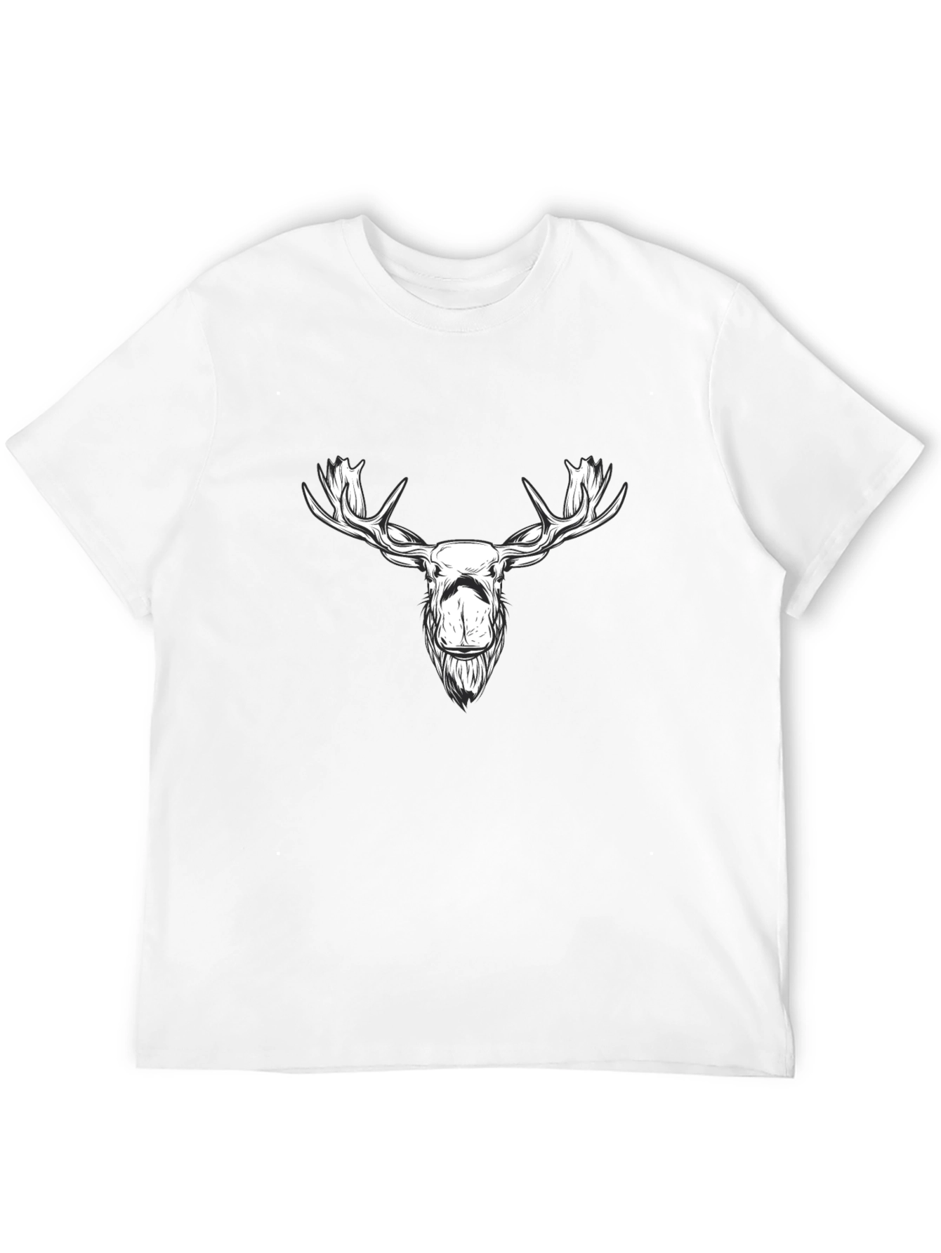 Moose Graphic Tee - Stylish Black Cotton T-Shirt