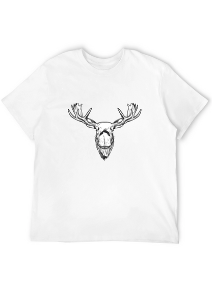 Moose Graphic Tee - Stylish Black Cotton T-Shirt