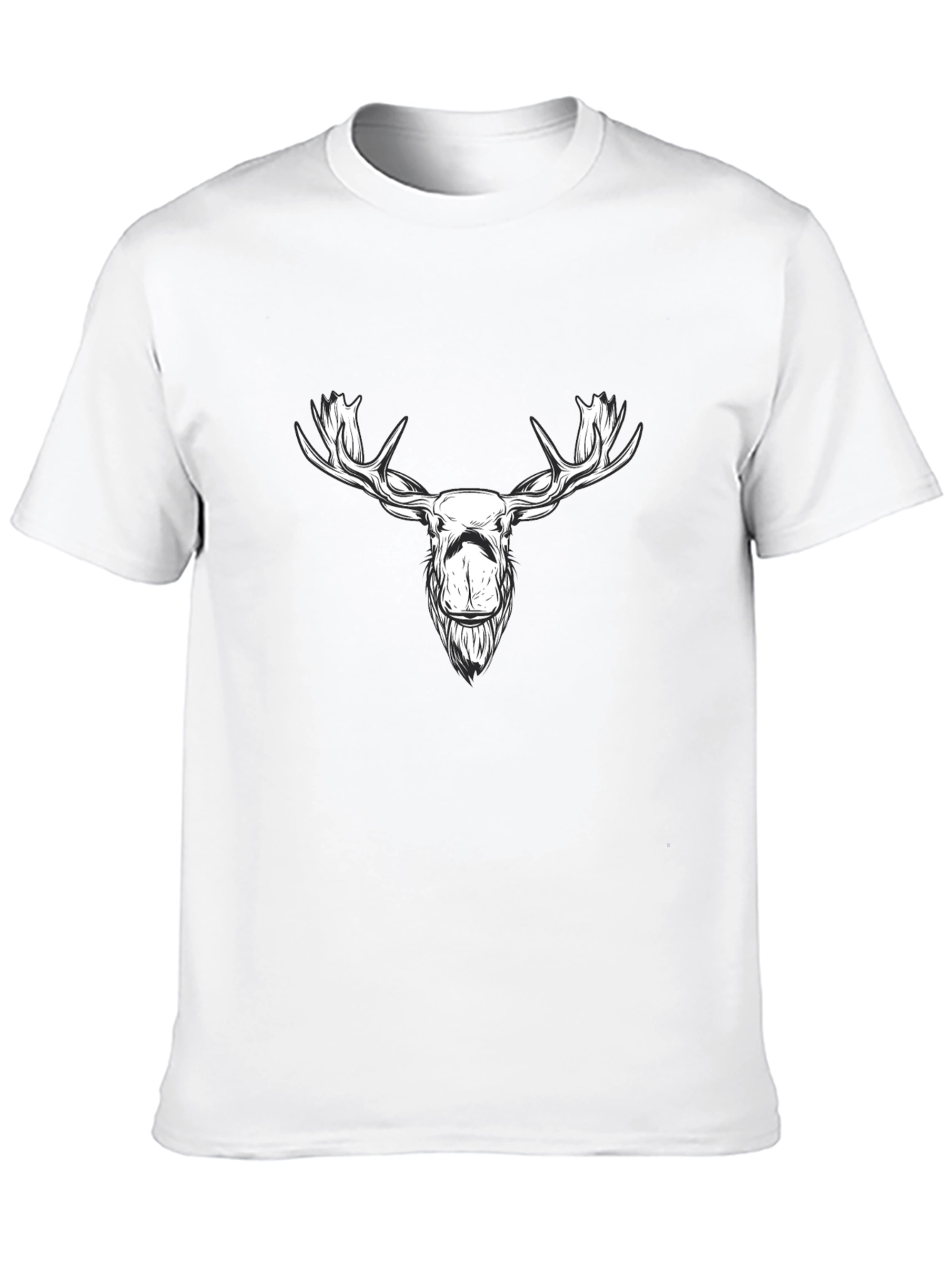 Moose Graphic Tee - Stylish Black Cotton T-Shirt