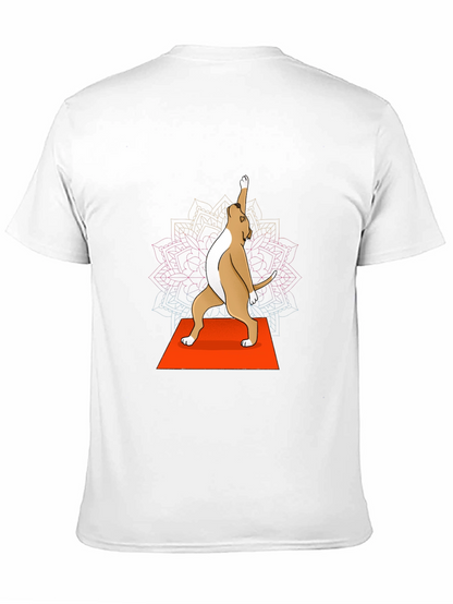 Yoga Dog Graphic Tee - Black Crew Neck T-Shirt