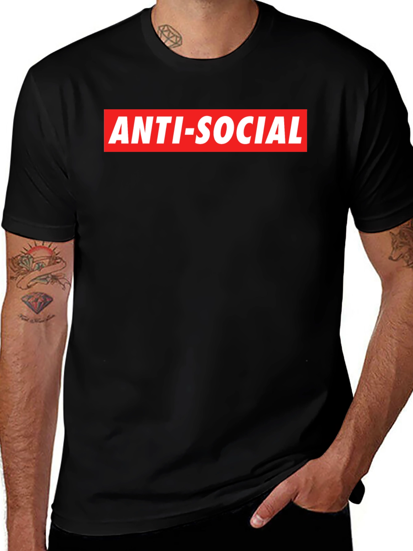 Anti-Social Graphic Tee - Bold Statement Shirt