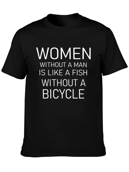 Humorous Women & Bicycle T-Shirt