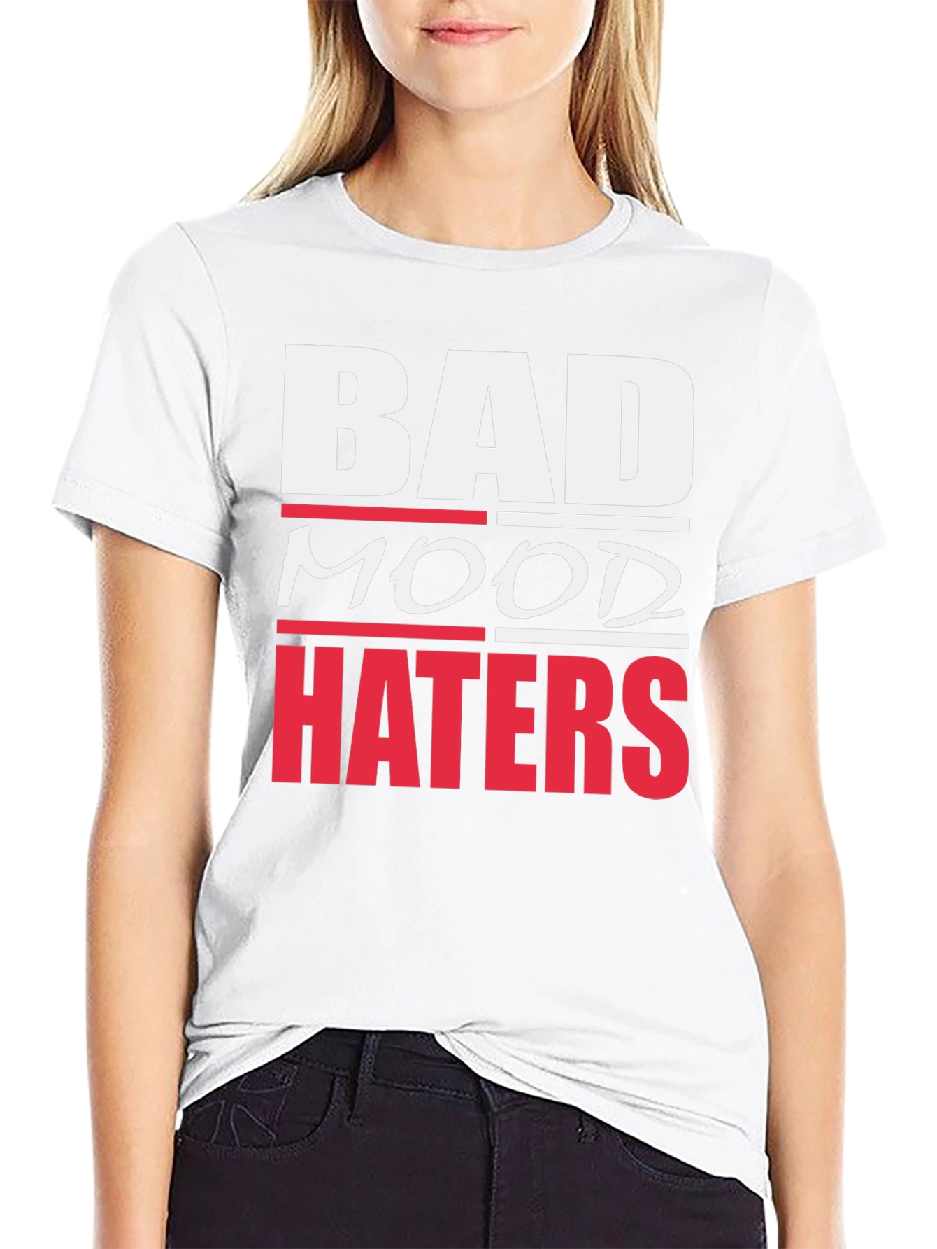 Bad Mood Haters Graphic T-Shirt - Black