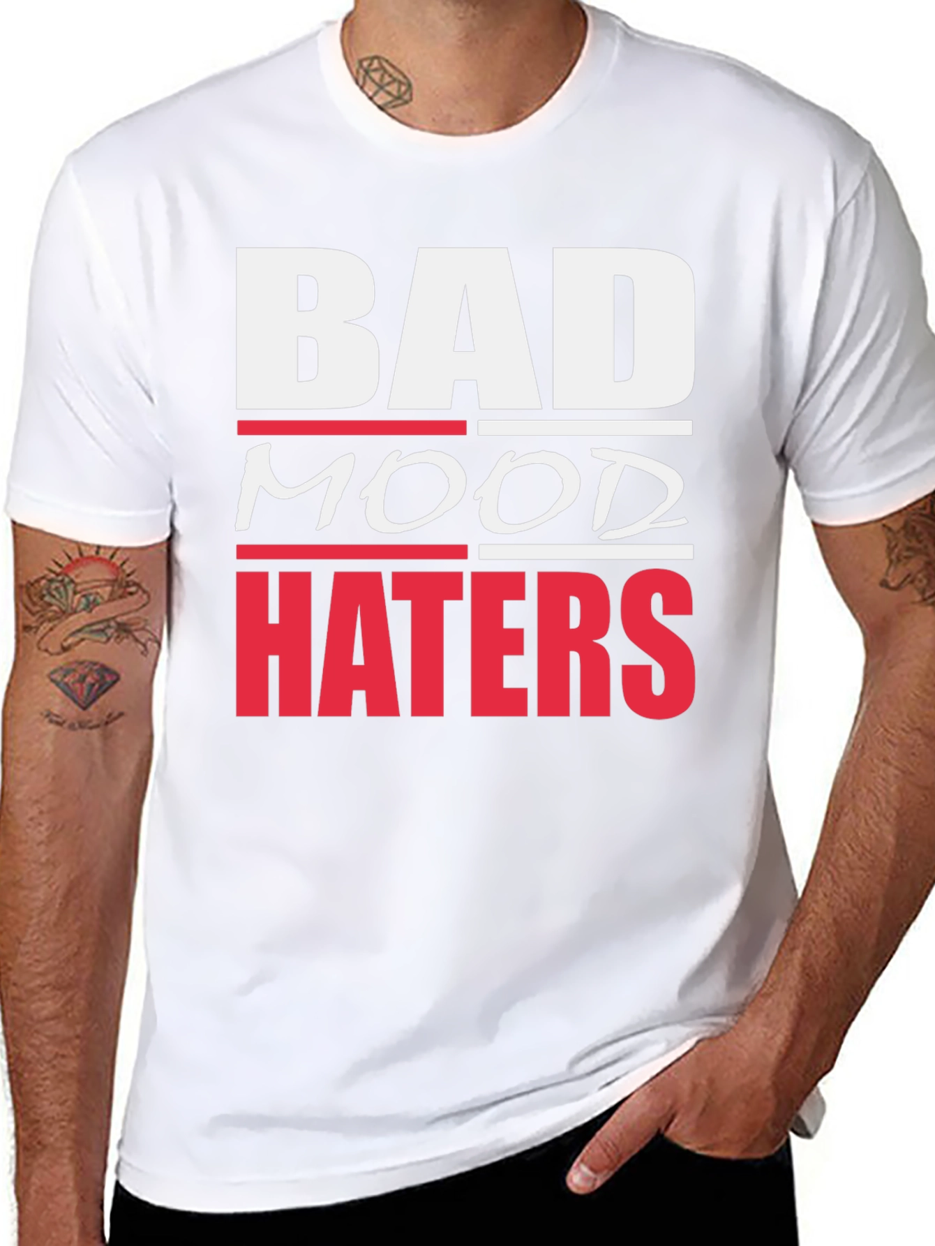 Bad Mood Haters Graphic T-Shirt - Black