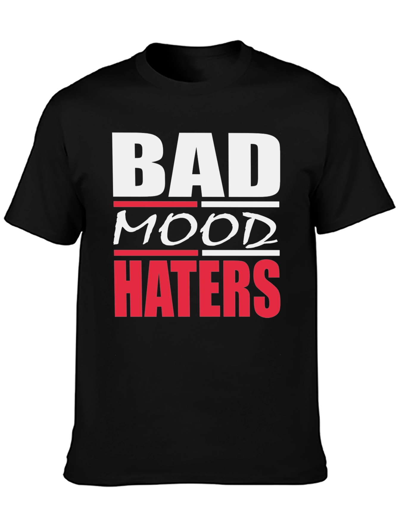 Bad Mood Haters Graphic T-Shirt - Black