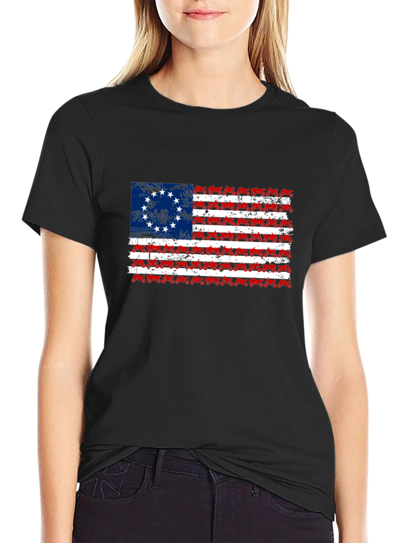Betsy Ross Tractor Flag T-Shirt
