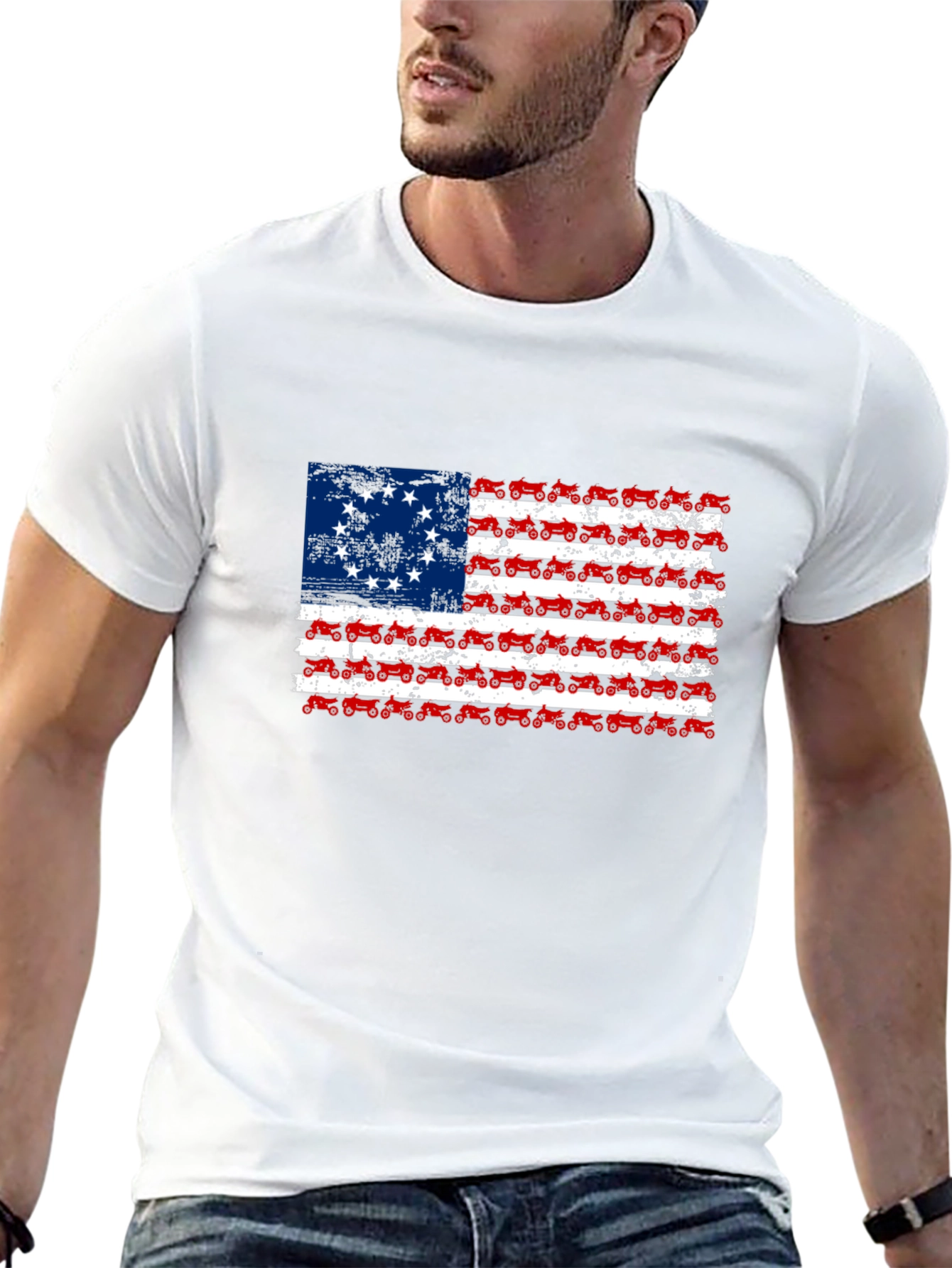 Betsy Ross Tractor Flag T-Shirt