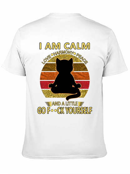 Calm Cat Graphic Tee - Yoga Humor
