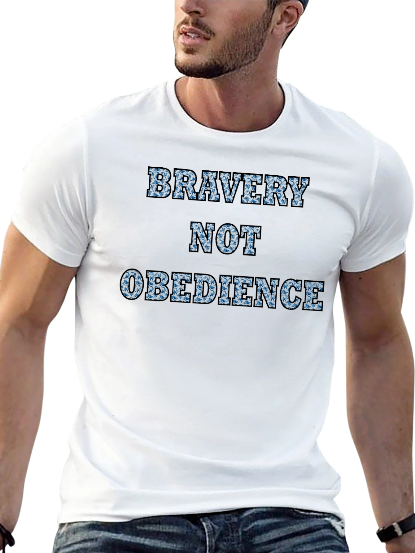 Bravery Not Obedience Graphic T-Shirt - Black
